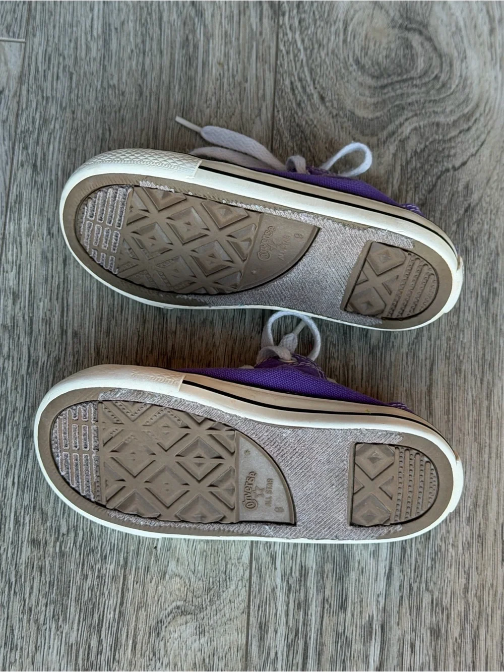 Converse Kids Purple Low-Top Canvas Sneakers with White Accents